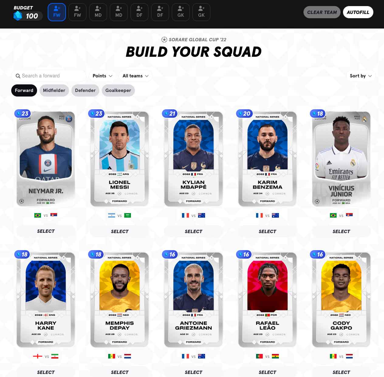 Fantasy - Sorare lance le jeu gratuit Global Cup 22 pendant la Coupe du  Monde Qatar 2022 